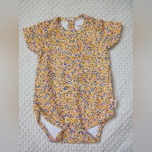 Yellow Floral Baby Romper